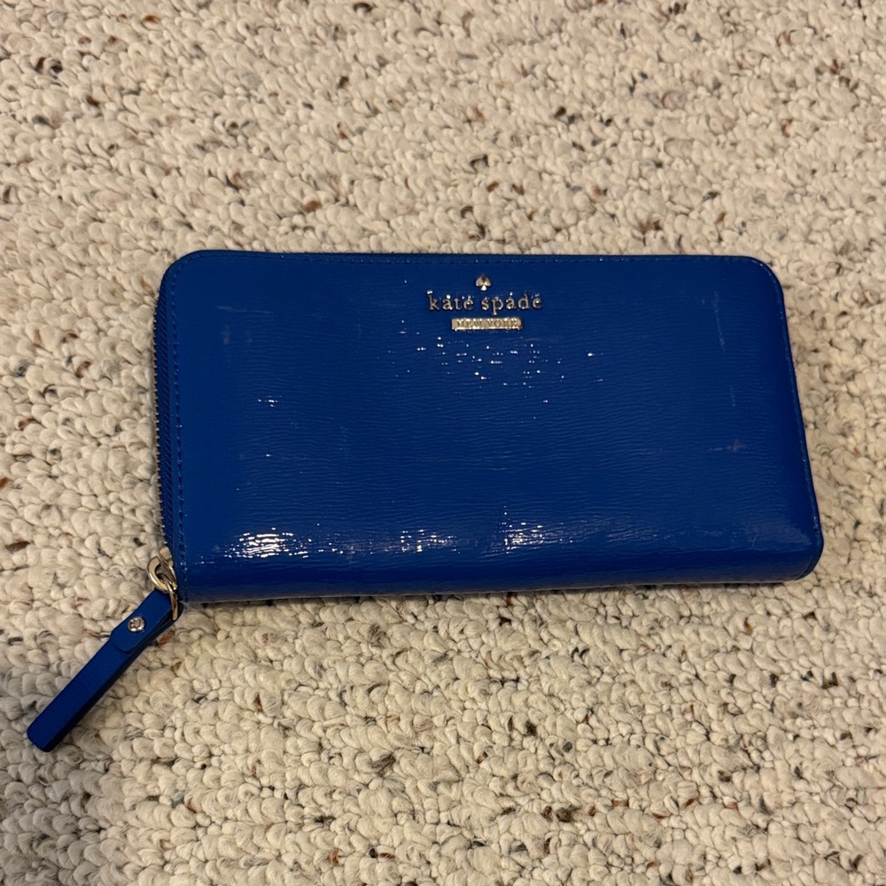 Kate Spade Vibrant Blue Zip Wallet
